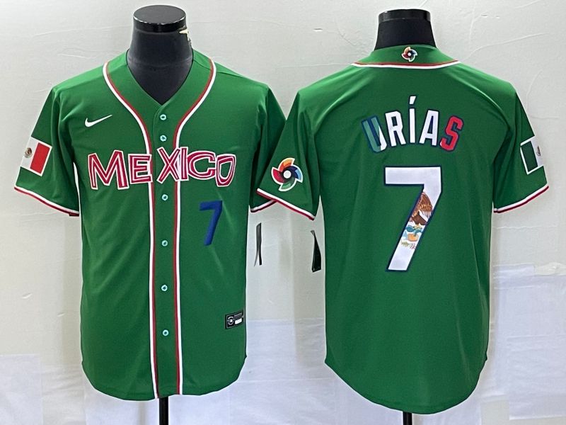 Men 2023 World Cub Mexico #7 Urias Green Nike MLB Jersey7->more jerseys->MLB Jersey
